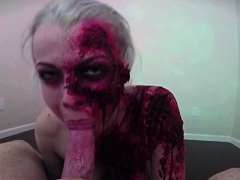 Horny Zombie Gets Her Fill Of Cock And Jizz